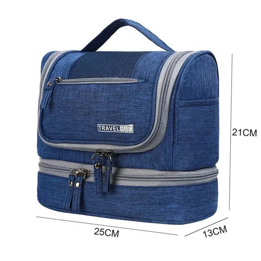 Trousse toilette femme bleu marine – Waterproof & suspendue - TroussesToilette