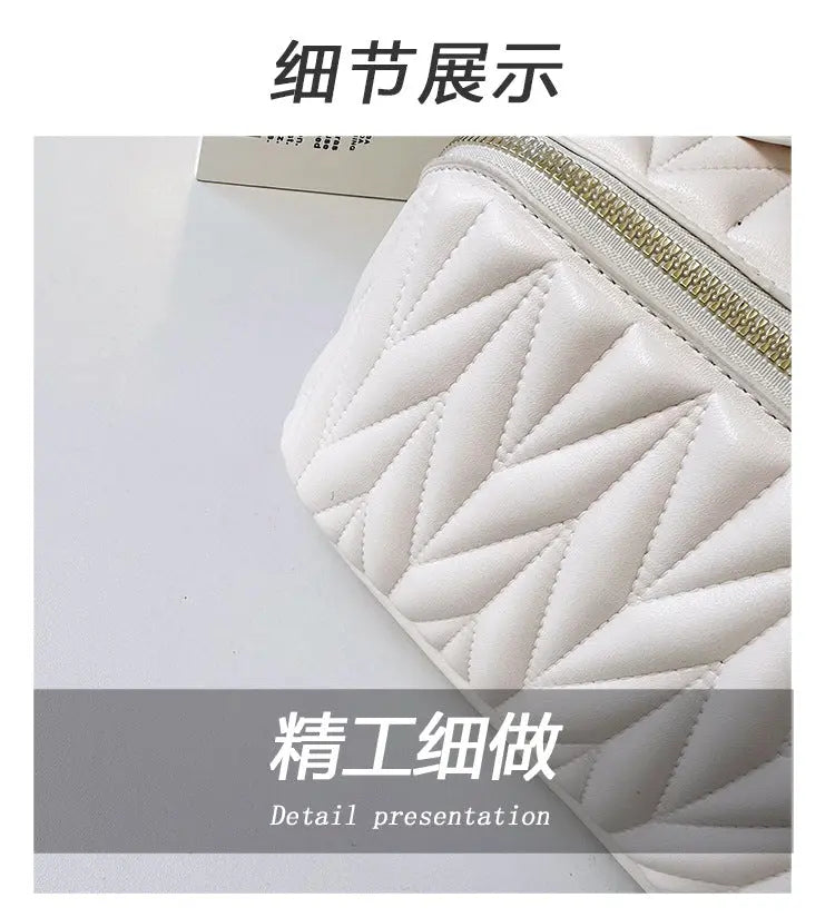 PU Makeup Brush Storage Multifunctional Cosmetic Organizer Bag Large Capacity Lightweight with Zipper Portable for Holiday Gifts TroussesToilette