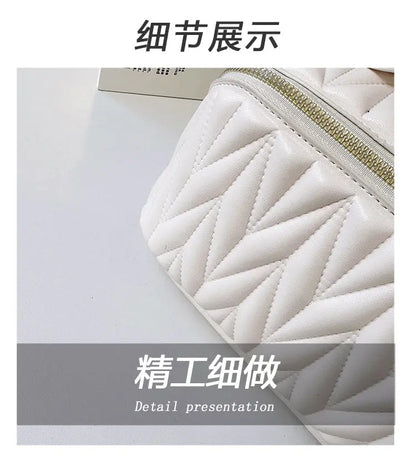 PU Makeup Brush Storage Multifunctional Cosmetic Organizer Bag Large Capacity Lightweight with Zipper Portable for Holiday Gifts TroussesToilette