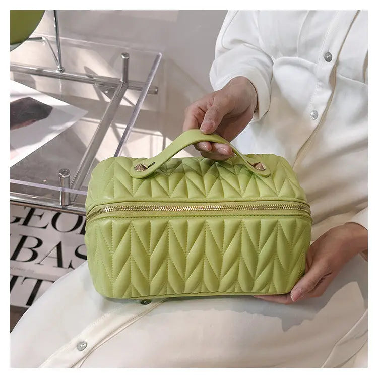 PU Makeup Brush Storage Multifunctional Cosmetic Organizer Bag Large Capacity Lightweight with Zipper Portable for Holiday Gifts TroussesToilette