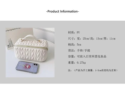 PU Makeup Brush Storage Multifunctional Cosmetic Organizer Bag Large Capacity Lightweight with Zipper Portable for Holiday Gifts TroussesToilette