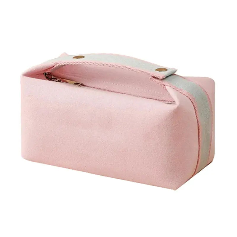 Trousse maquillage rose poudré femme – Tissu toile – Sac & voyage TroussesToilette