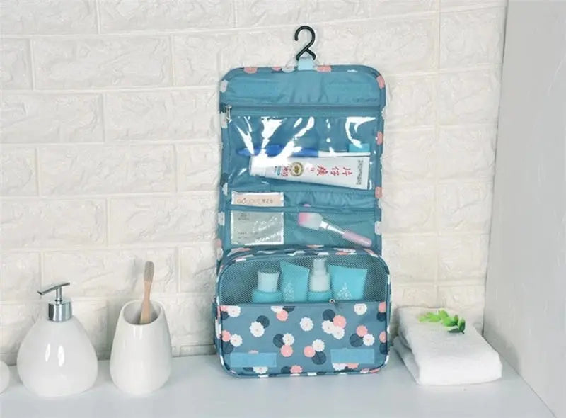 Multifunctional Travel Hook Wash Bag Cosmetics Storage Bag Waterproof Toiletries Beauty Organizer Ladies Bathroom Storage Bag TroussesToilette