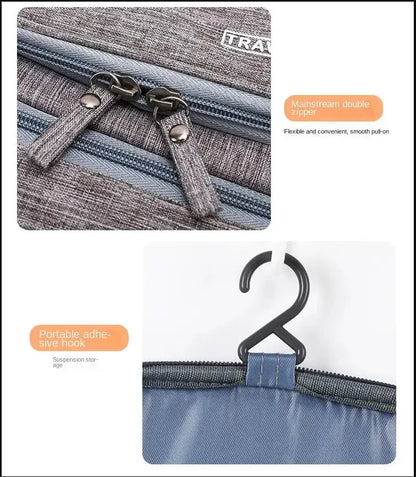 Trousse toilette femme grise suspendue – Étanche voyage TroussesToilette