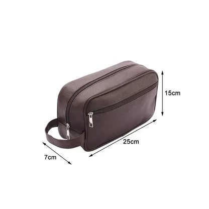 Trousse toilette homme marron – effet cuir, étanche, légère, voyage TroussesToilette