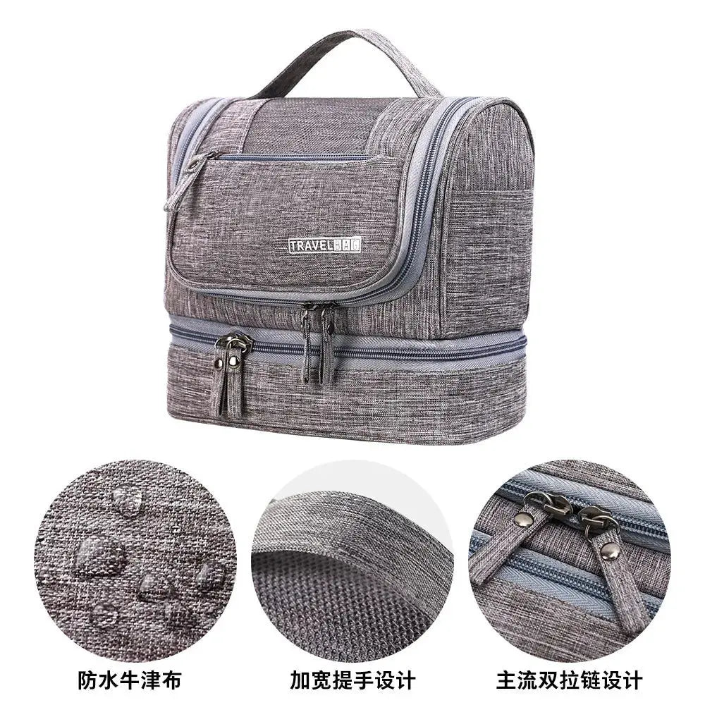 Trousse toilette femme grise suspendue – Étanche voyage TroussesToilette