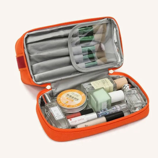 Trousse toilette femme canvas double couche – Voyage organisée TroussesToilette