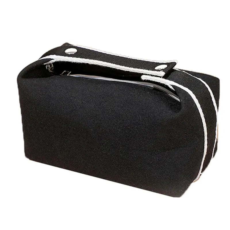 Trousse noire mixte toile waterproof voyage bureau homme femme