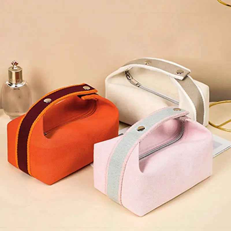 Trousse maquillage rose poudré femme – Tissu toile – Sac & voyage TroussesToilette