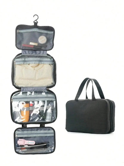 1pc Multi-Functional Foldable Dry And Wet Separation Toiletry Bag Storage Bag Cosmetic Bag Suitable For Women And Girls Travel TroussesToilette