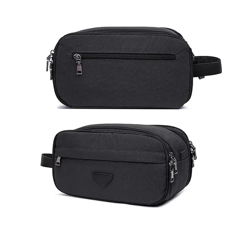 Trousse homme noire élégante compacte pour déplacements professionnels