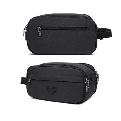 Trousse homme noire élégante compacte pour déplacements professionnels