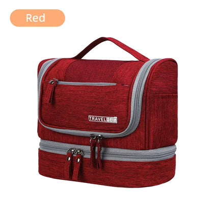 Trousse toilette femme rouge suspendue – Voyage élégante TroussesToilette