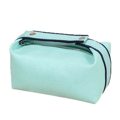 Trousse de toilette vert menthe – Compacte, toile imperméable – Femme TroussesToilette
