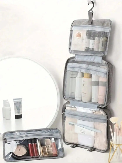 1pc Multi-Functional Foldable Dry And Wet Separation Toiletry Bag Storage Bag Cosmetic Bag Suitable For Women And Girls Travel TroussesToilette