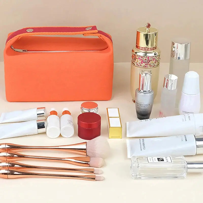 Trousse maquillage rose poudré femme – Tissu toile – Sac & voyage TroussesToilette