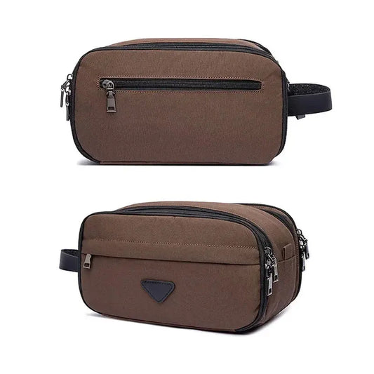 Trousse toilette homme marron – Toile vintage & étanche TroussesToilette