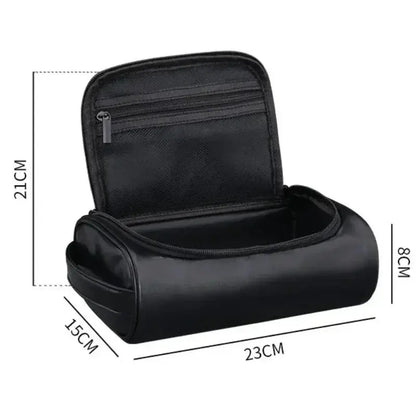 Trousse toilette homme cuir PU noir – Élégante & étanche - TroussesToilette