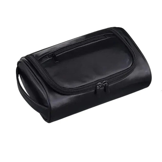 Trousse toilette homme cuir PU noir – Élégante & étanche - TroussesToilette